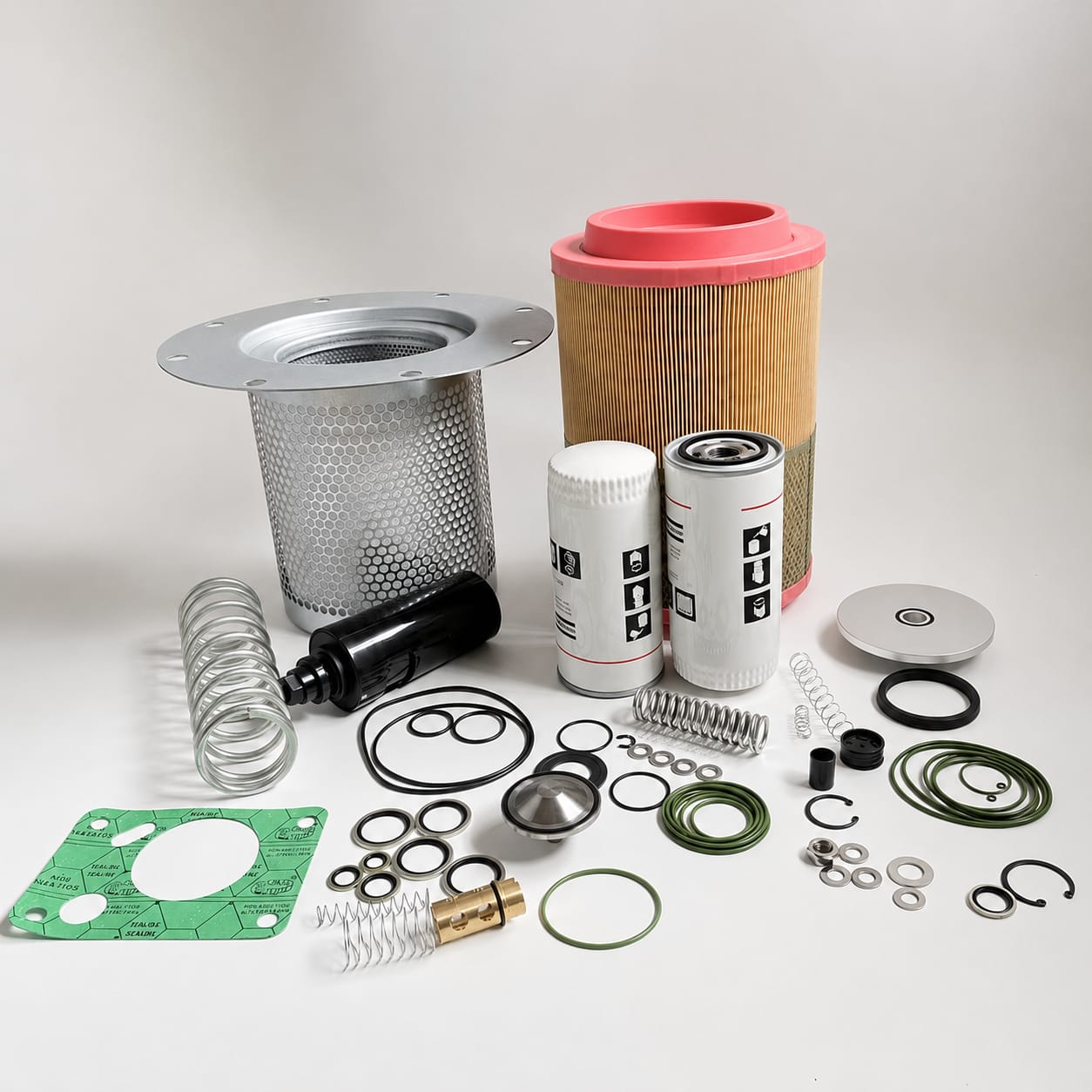 Peças e kits de filtros para compressores de parafuso