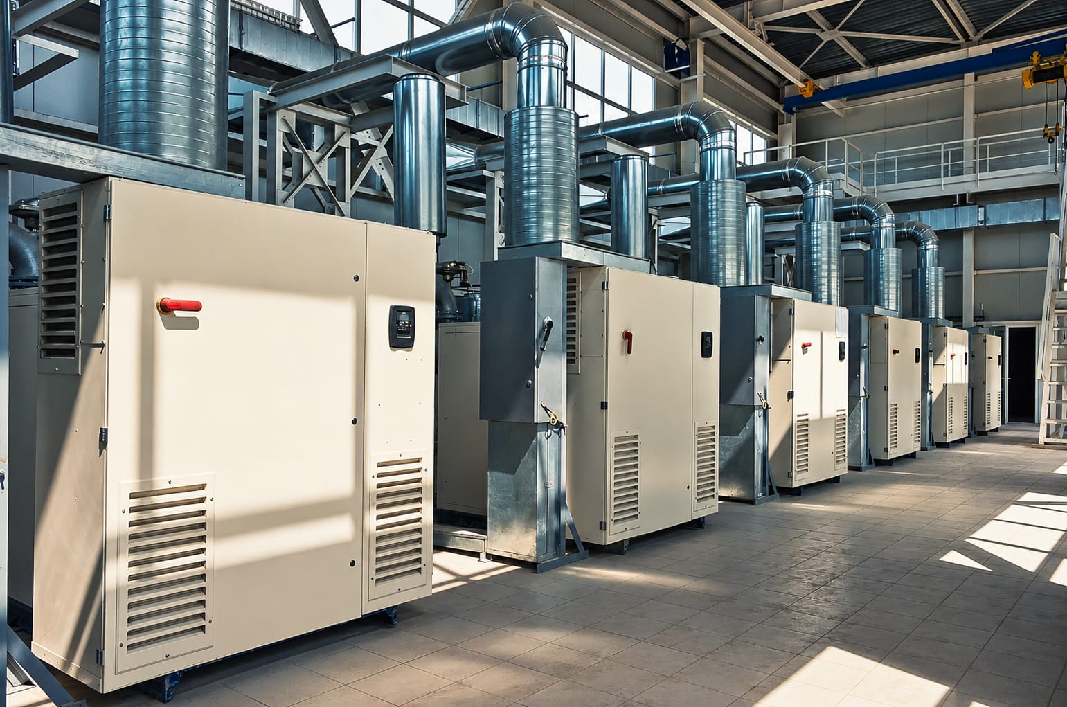 Sala de compressores de parafuso montada pela Atlas Service