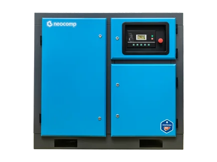 Compressor de parafuso 30A, gabinete fechado com painel de controle